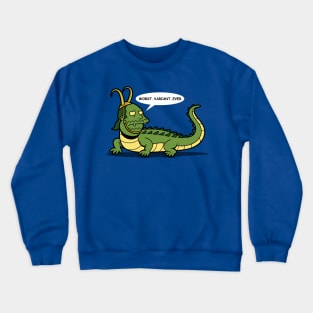 Funny Superhero Villain Alligator Variant Hilarious Cartoon Crewneck Sweatshirt